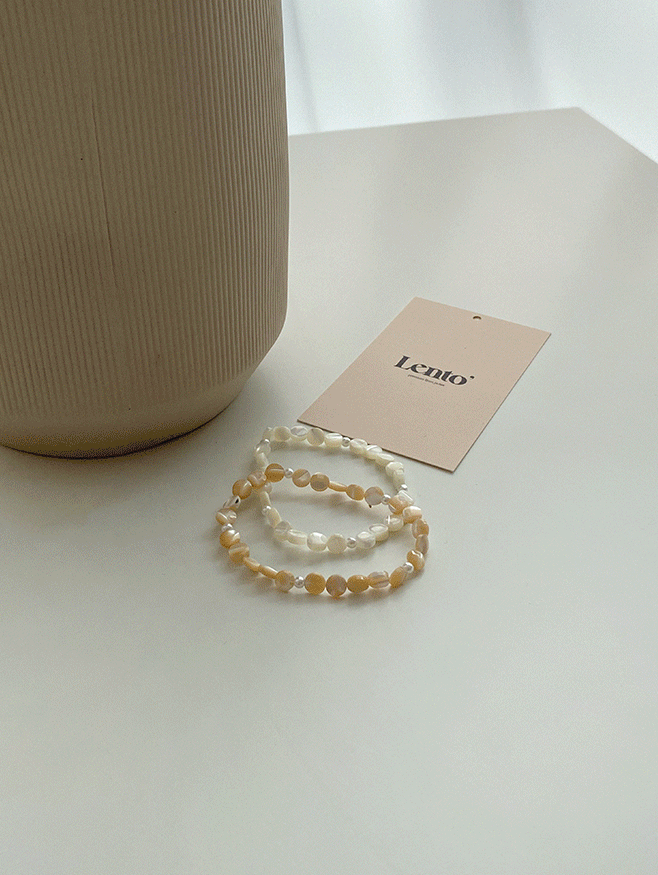Shiny pearl bracelet (banding) - 2 color